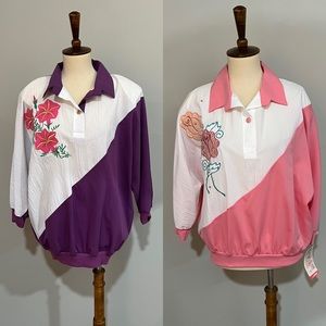 Vintage Bonnie Blair sheer tops women’s sz L